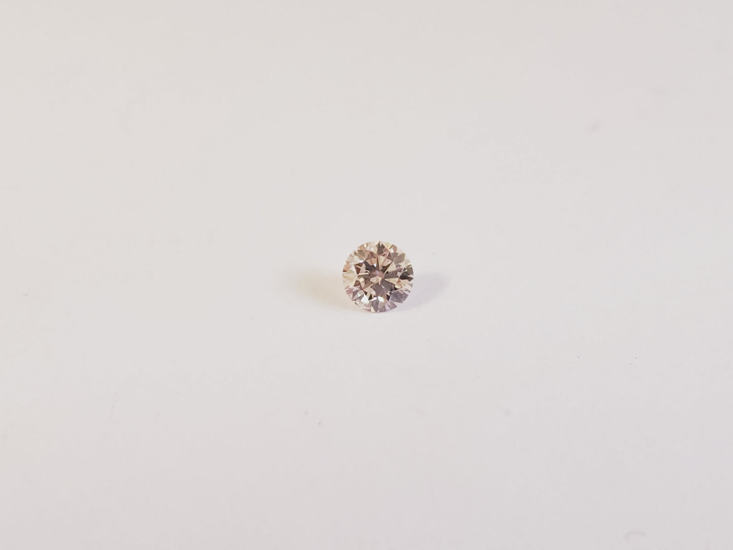 Argyle 0.12 Carat Natural Pink Champagne Round Shape Loose Diamond