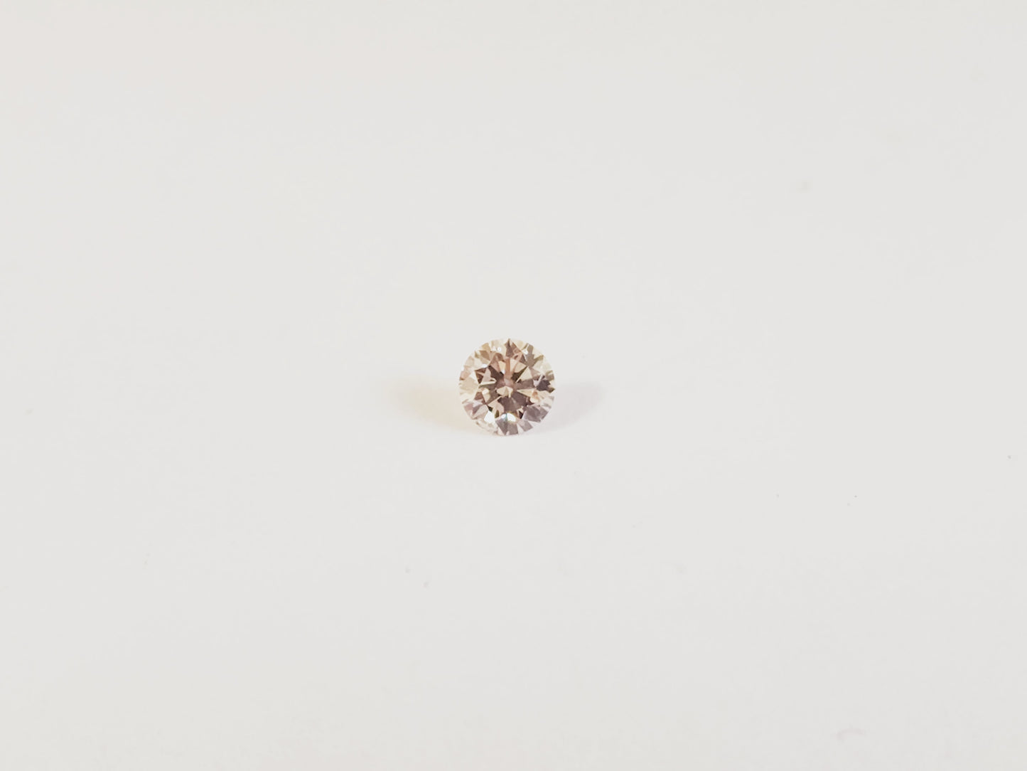 Argyle 0.16 Carat Natural Pink Champagne Round Shape Loose Diamond