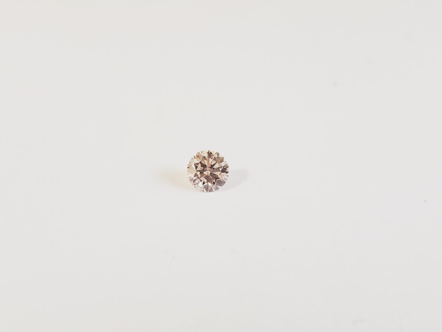 Argyle 0.12 Carat Natural Pink Champagne Round Shape Loose Diamond
