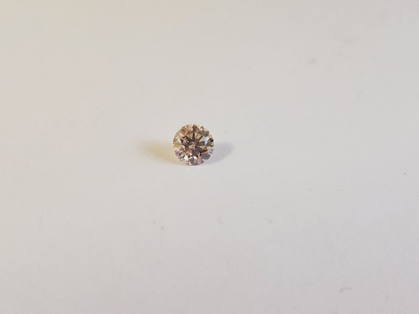 Argyle 0.12 Carat Natural Pink Champagne Round Shape Loose Diamond