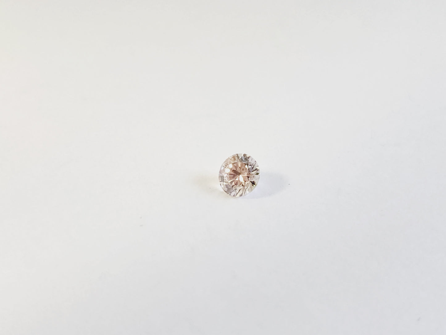 Argyle 0.12 Carat Natural Pink Champagne Round Shape Loose Diamond