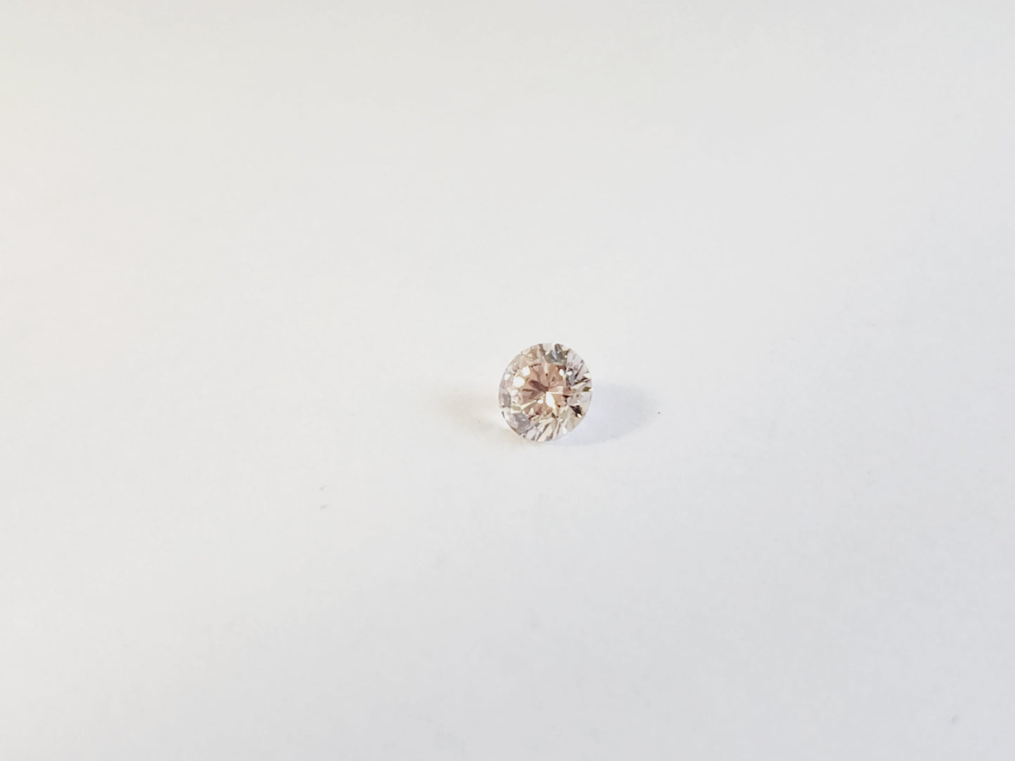 Argyle 0.16 Carat Natural Pink Champagne Round Shape Loose Diamond