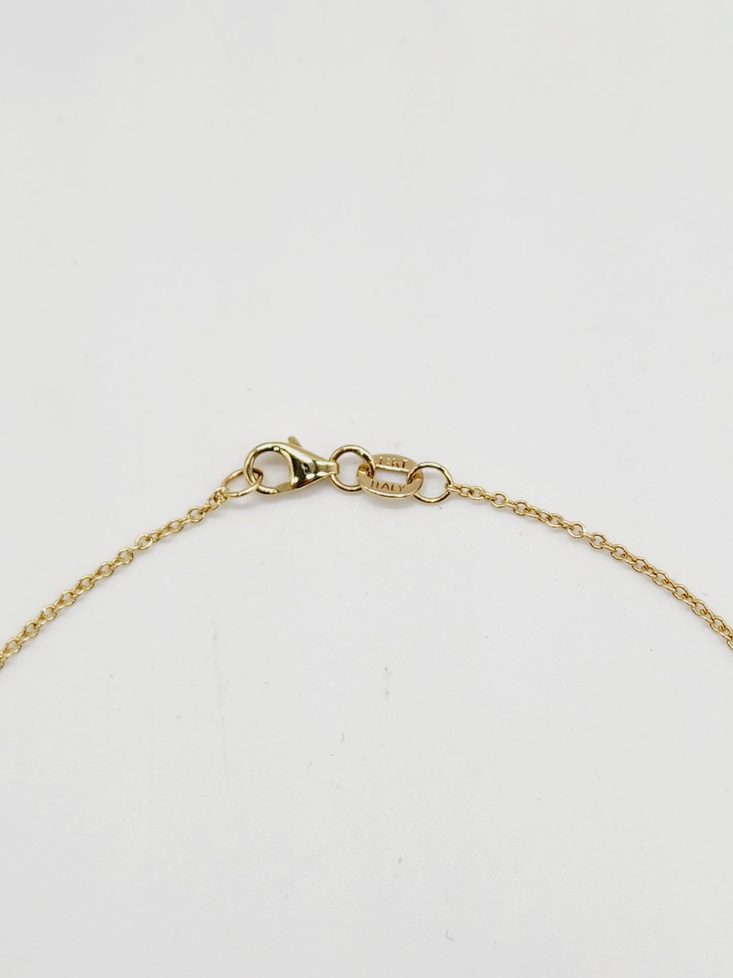 0.13 Carat Natural Diamond by the Yard Necklace 14 Karat Yellow Gold 18''