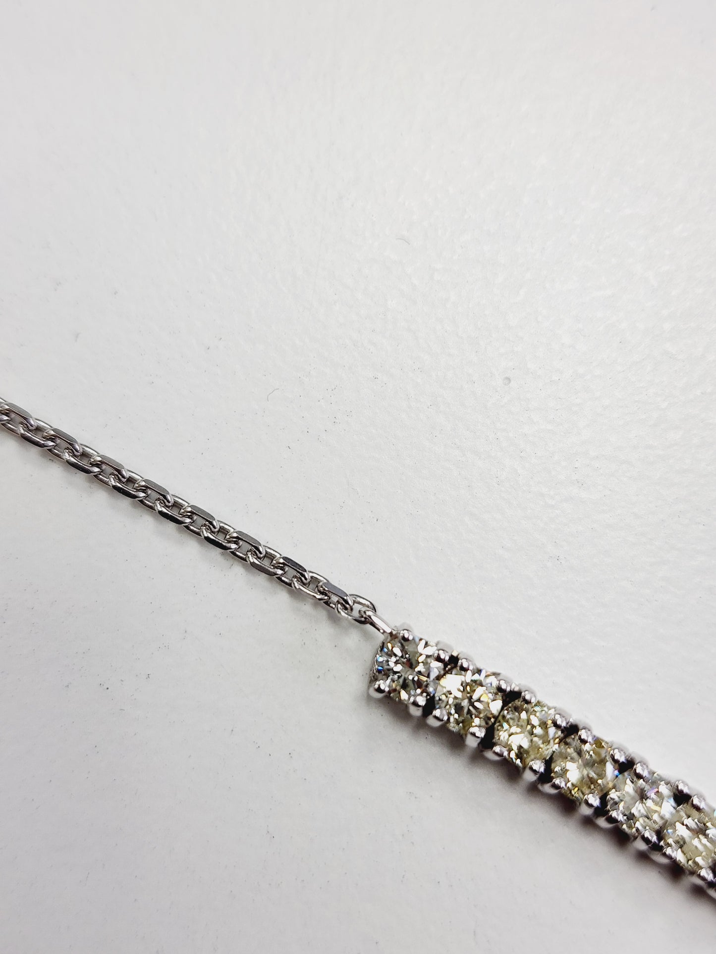 4.65 Carat Mini Diamond Tennis Necklace – 14K White Gold