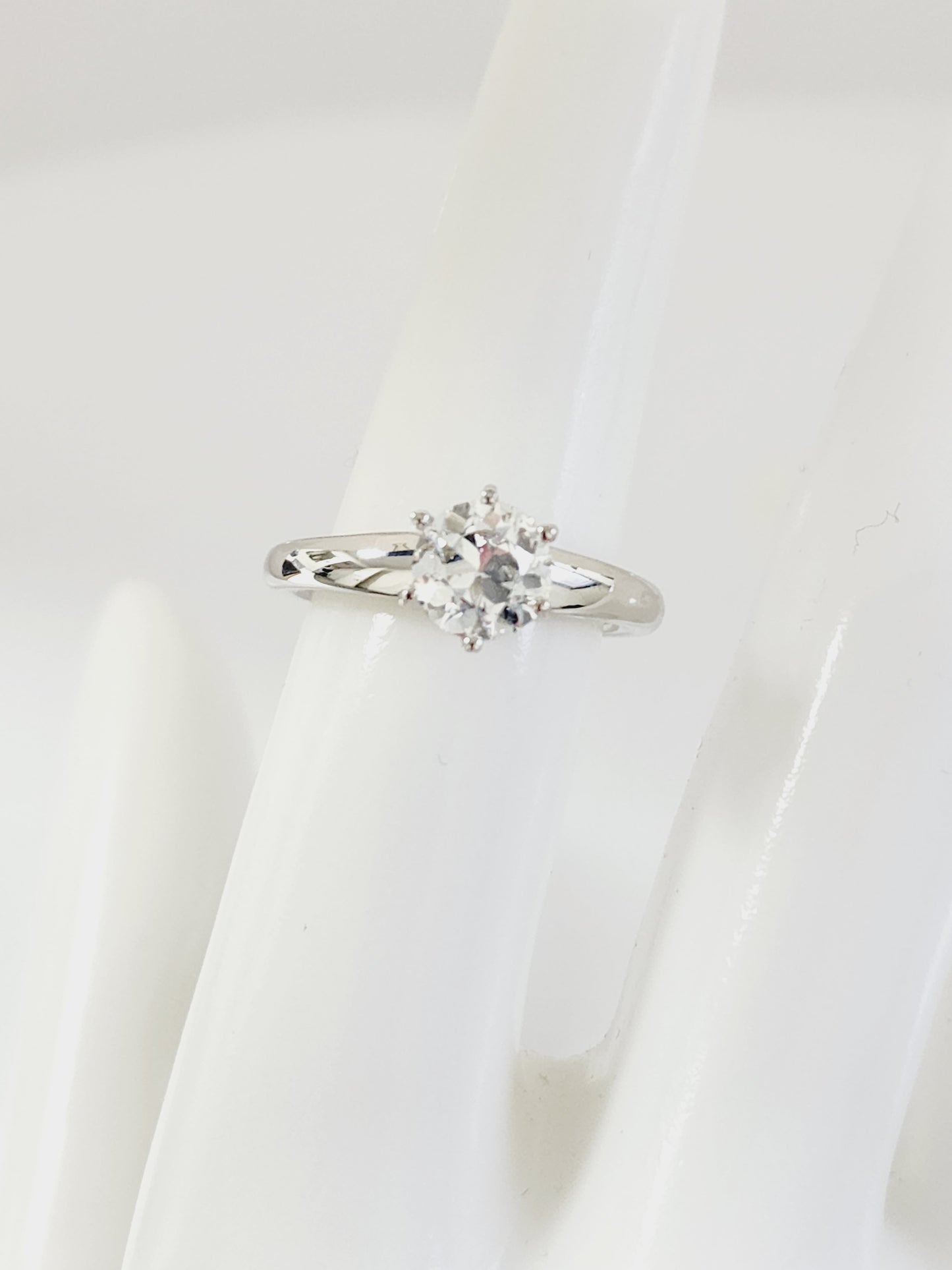 1.20 Carat Old European Cut Lab-Grown Diamond Solitaire Ring – 14K White Gold – IGI Certified – Size 6.5